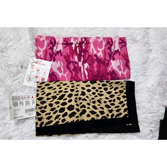 Paisley Print Scarf Bandanas Cotton Multi Colors 20x20 Bundle Of 9 - Picture 6 of 6